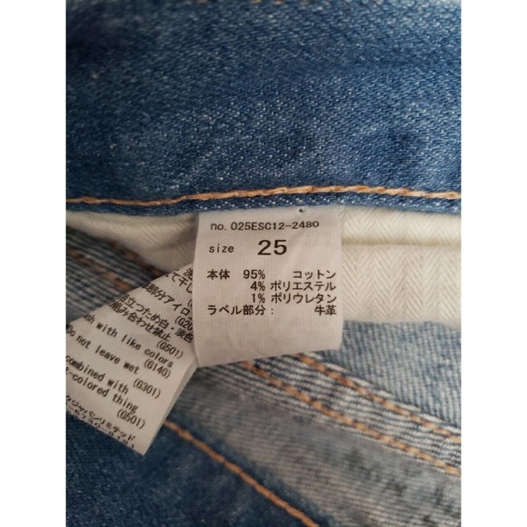 Moussy Vintage Lenwood Skinny Jean In Light Blue Distressed Cropped Sz 25 (b - Picture 4 of 9